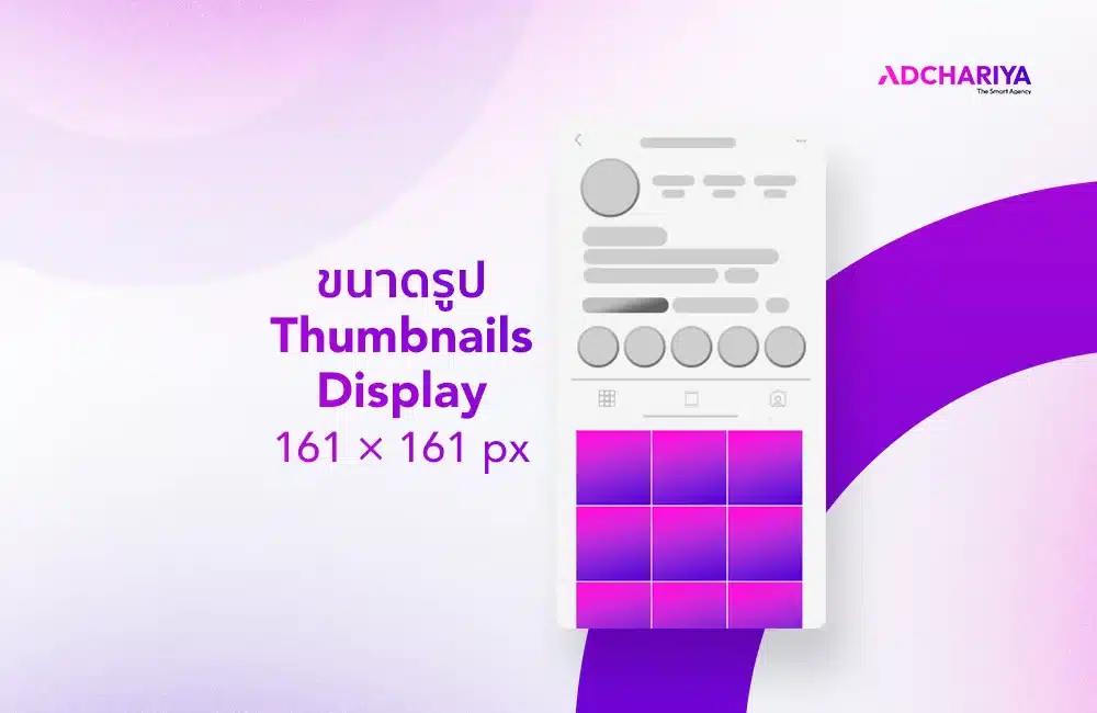 ขนาดรูป Thumbnails Display