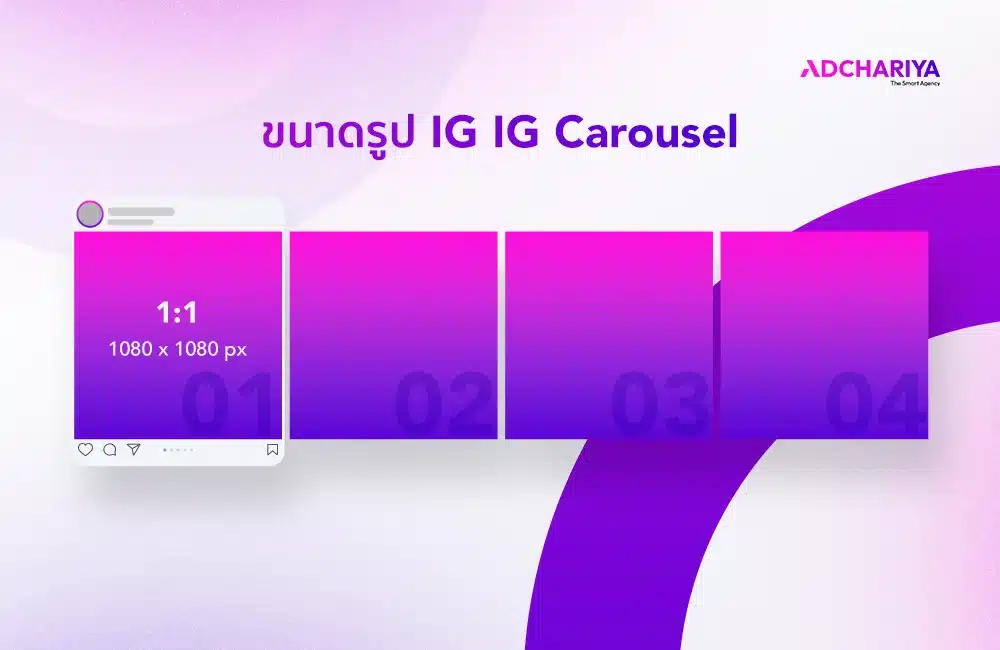ขนาดรูป IG Carousel