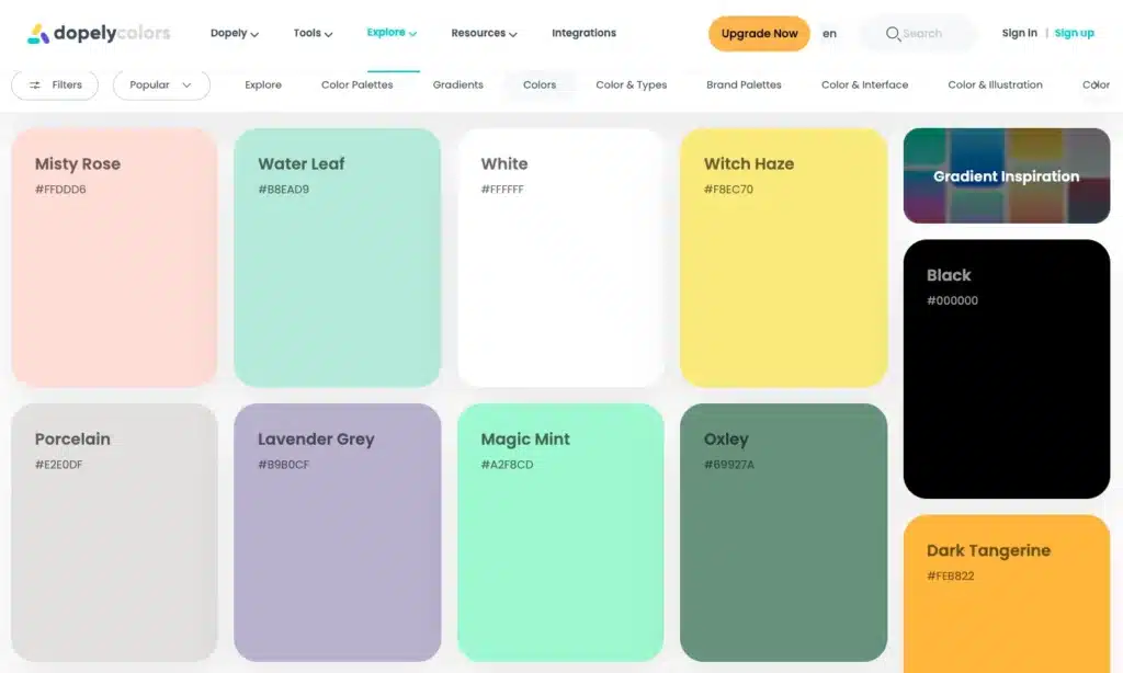 เว็บโค้ดสี 3.Dopely Colors