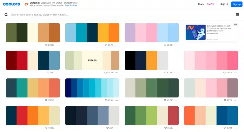 เว็บโค้ดสี 6.Coolors